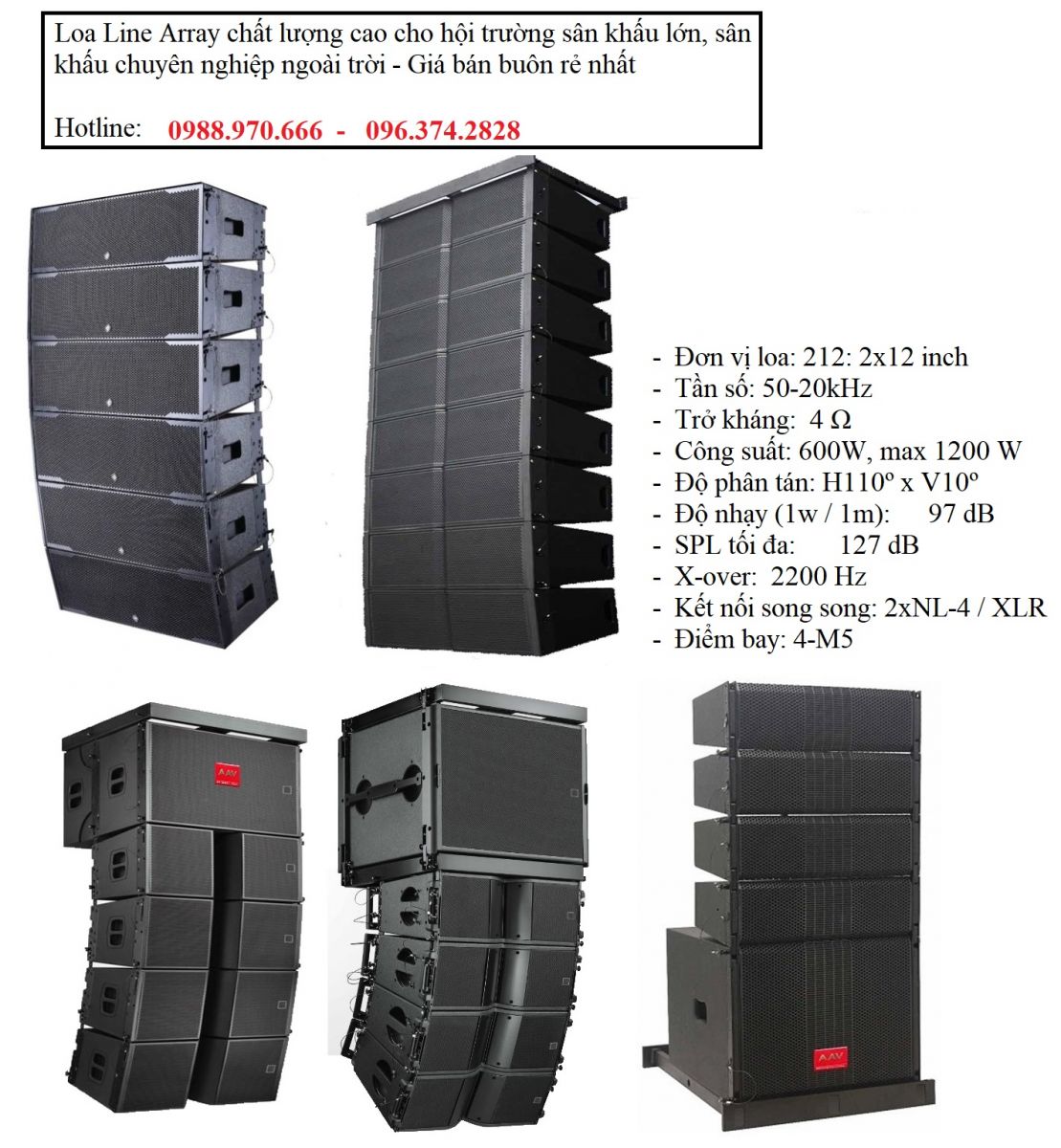 loa line array chuyên nghiệp giá rẻ